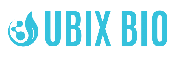 UBIX BIO logo with a stylized letter 'U' on a white background